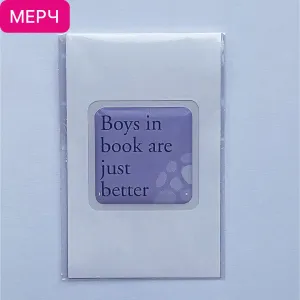 Детская книга "3D стикер «Boys in book are just better»" - 100 руб. Серия: Мерч МАРАКУЙЯ, Артикул: 00000028