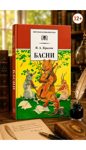 Детская книга "Крылов. Басни" - 416 руб. Серия: Школьная библиотека, Артикул: 5200131