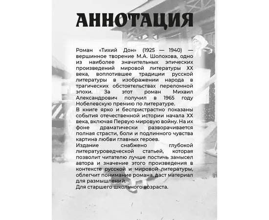 Детская книга "ШБ Шолохов. Тихий Дон книга 1" - 550 руб. Серия: Школьная библиотека, Артикул: 5200414